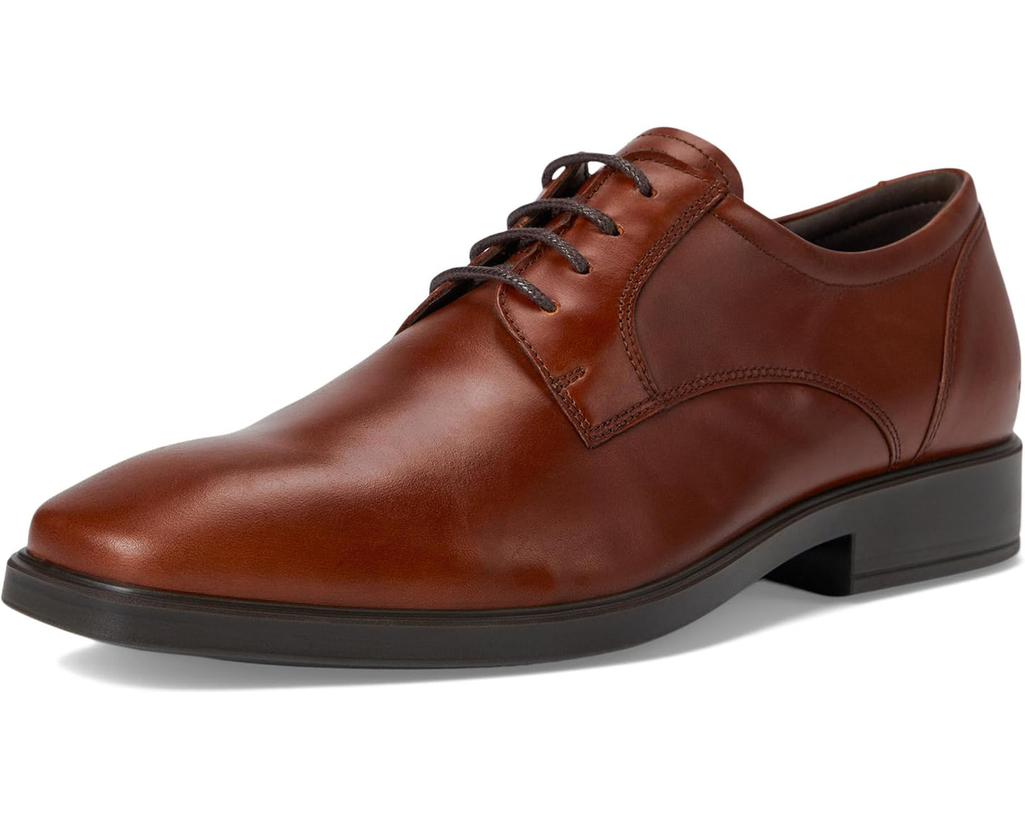 Men's ECCO Milan Plain Toe Oxford Cognac