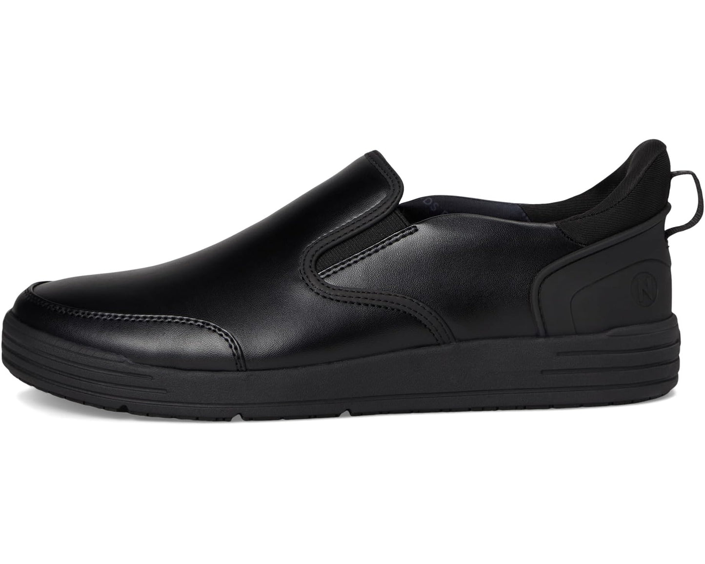 Men's Nunn Bush KORE CITY Work EZ Slip-Resistant Slip-On Athletic Inspired Hands Free Loafers Black