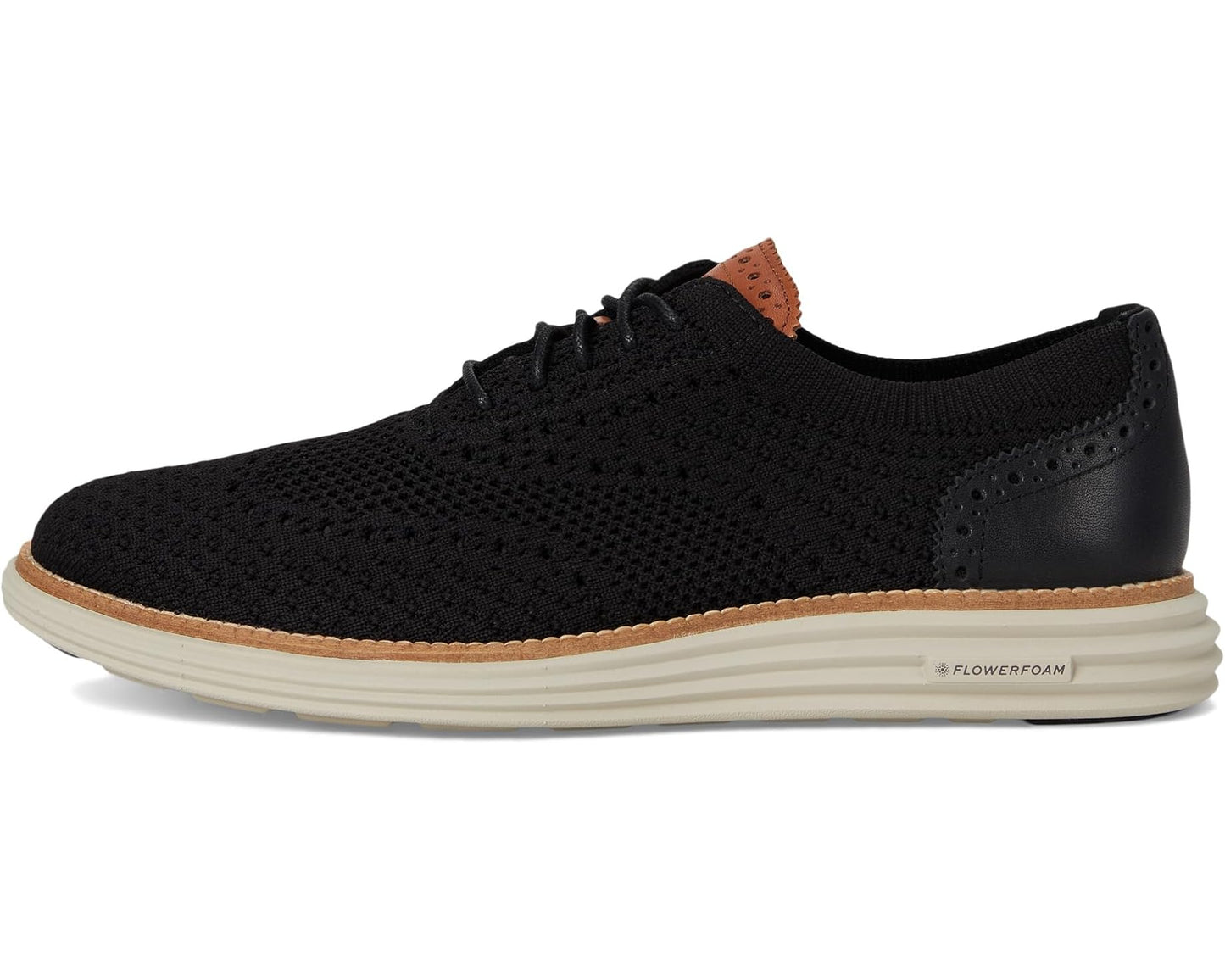 Men's Cole Haan Original Grand Remastered Stitchlite Oxford Black/British Tan/Silver Lining
