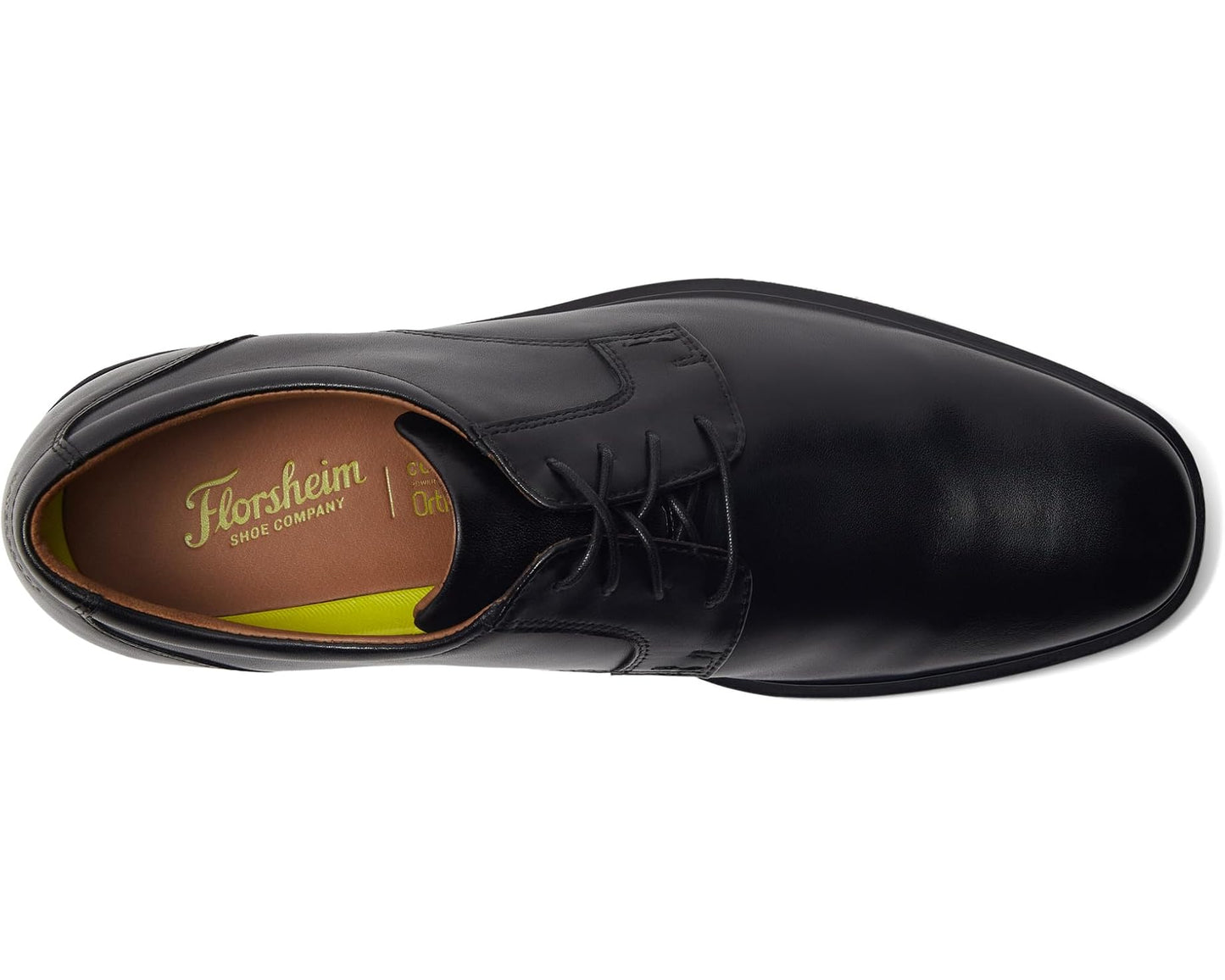 Men's Florsheim Forecast Waterproof Plain Toe Oxford Black Smooth