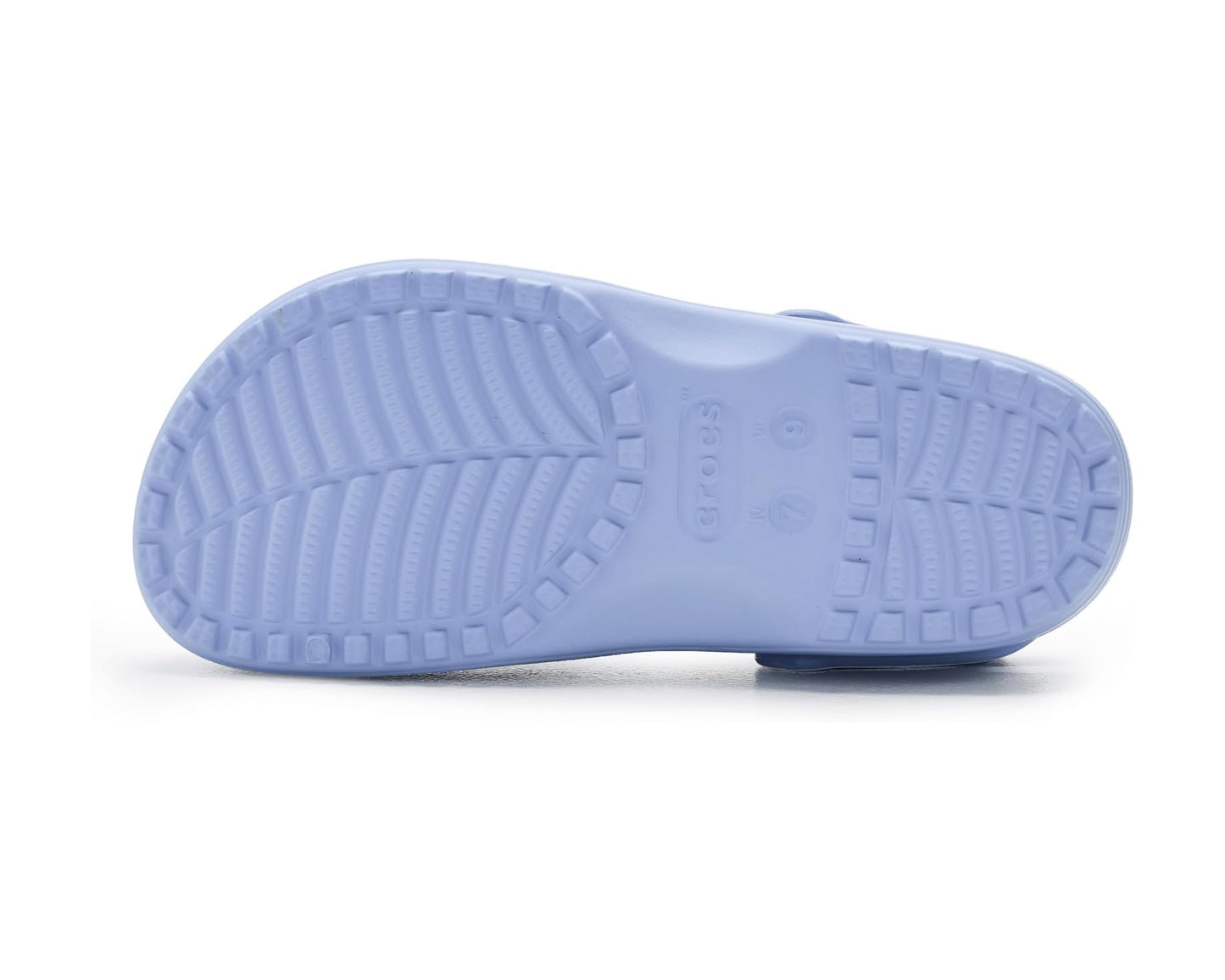 Unisex Crocs Classic Clogs with Floral Cut Out Design Blue Haze