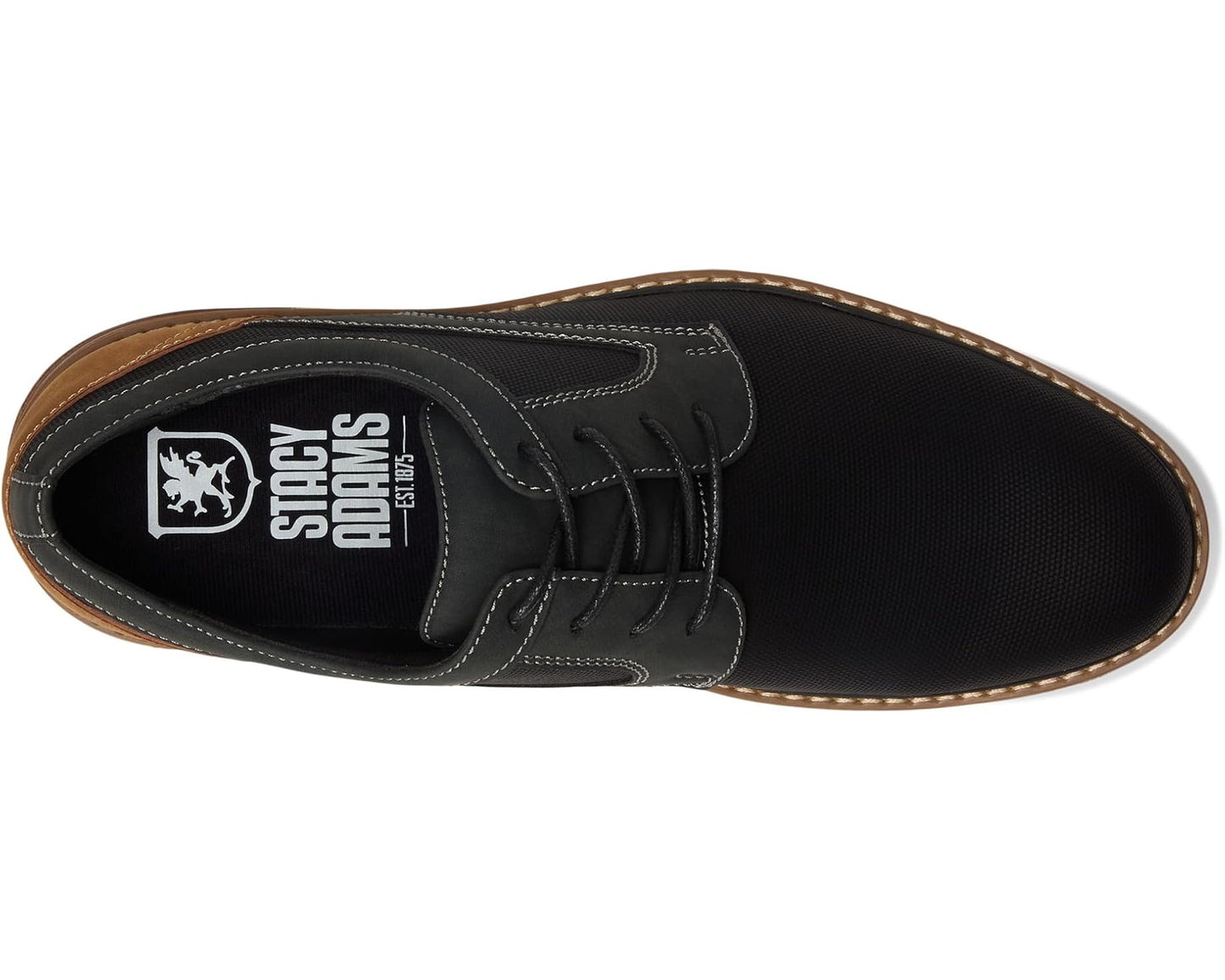 Men's Stacy Adams Phineas Plain Toe Lace-Up Black