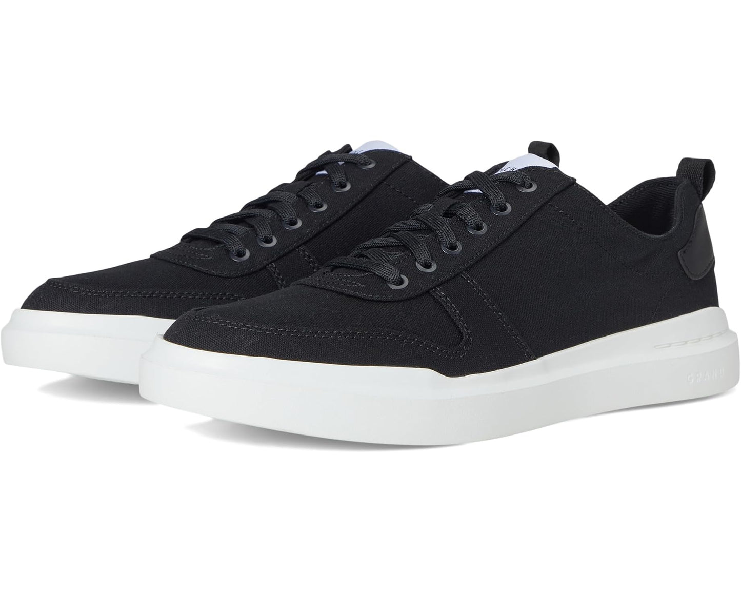 Men's Cole Haan GrandPro Rally Canvas Court Sneaker Black Canvas/Optic White