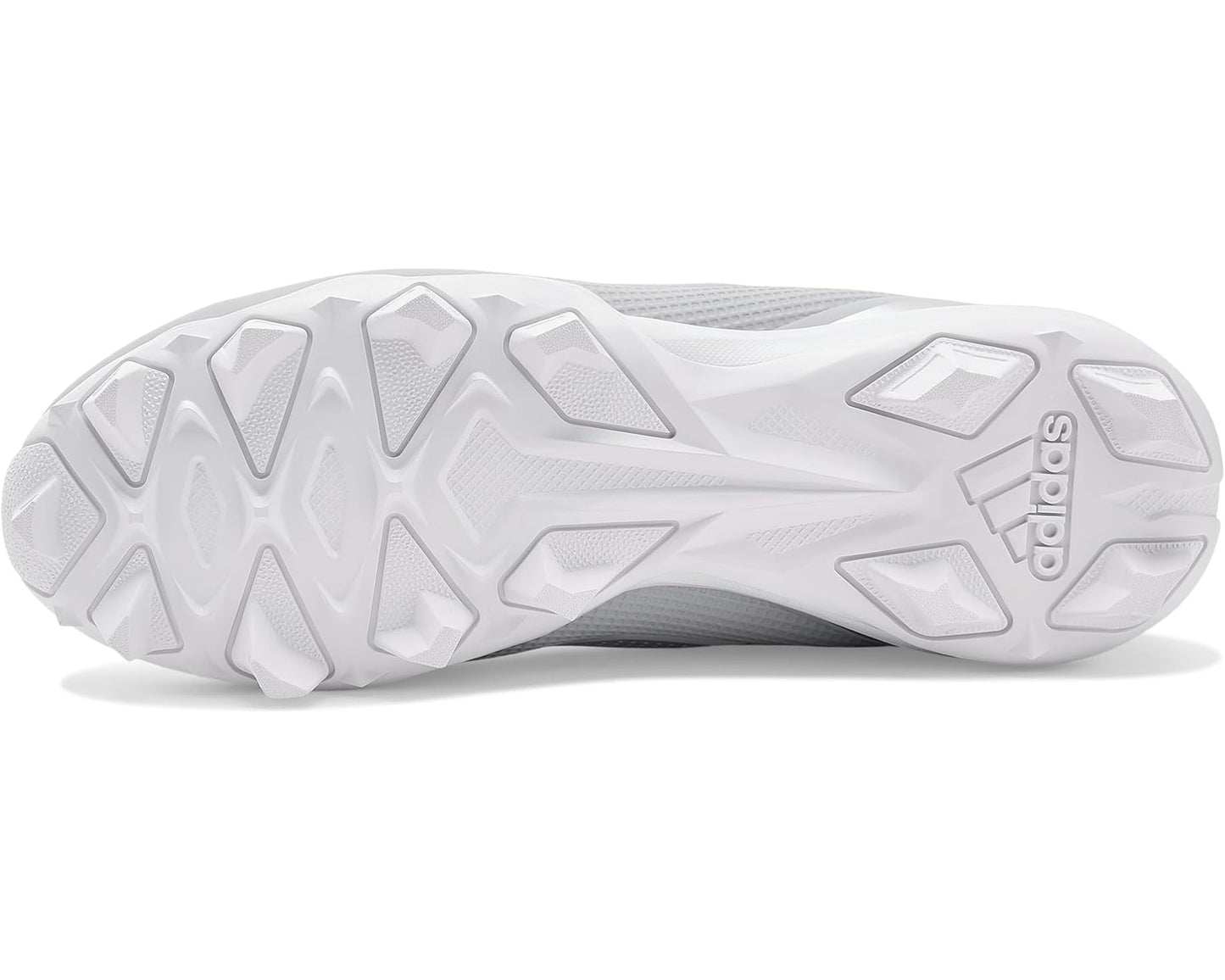Men's adidas adiZero Impact 2.0 Molded Baseball Cleats Team Light Grey/Silver Metallic/White