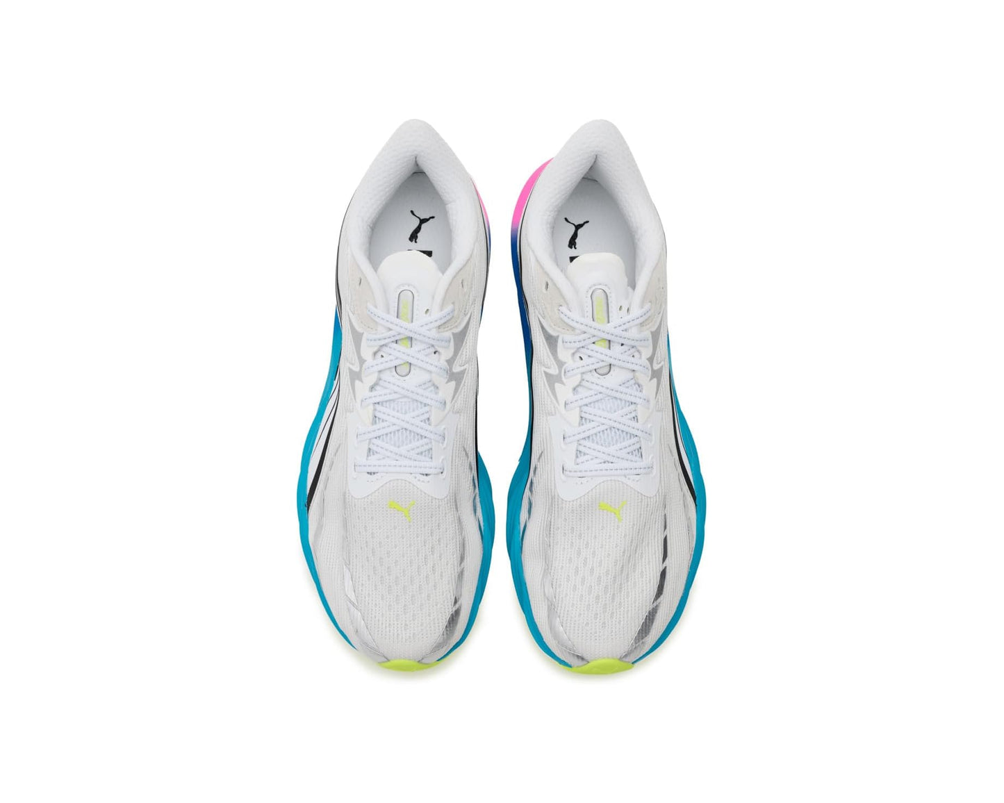 Men's PUMA Velocity Nitro 4 Running Shoes White/Ultra Blue/Poison Pink