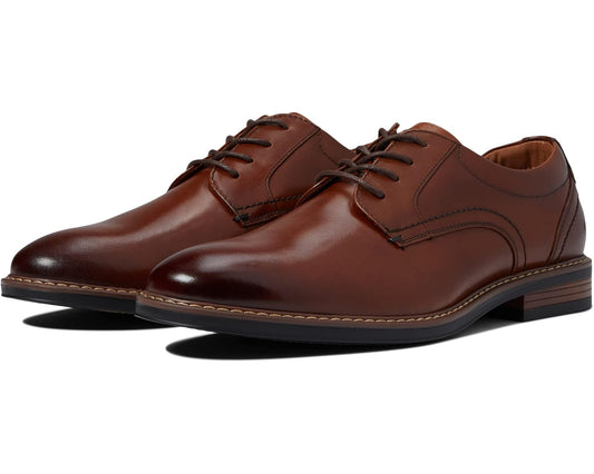 Men's Nunn Bush Centro Flex Plain Toe Oxford Cognac