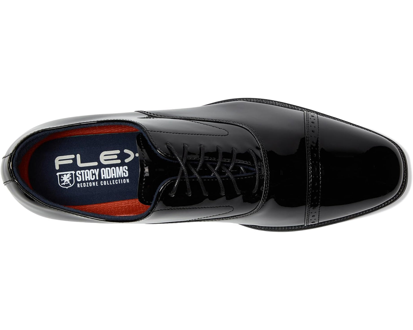 Men's Stacy Adams Concorde II Cap Toe Lace-Up Black Patent