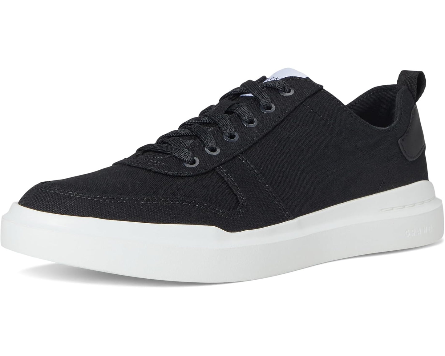 Men's Cole Haan GrandPro Rally Canvas Court Sneaker Black Canvas/Optic White