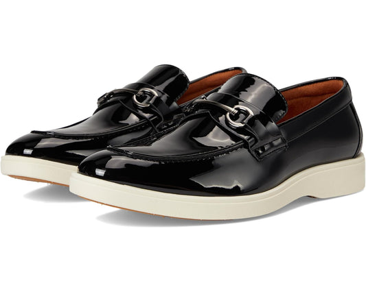 Men's Stacy Adams Slayton Moc Toe Slip-On Black Patent