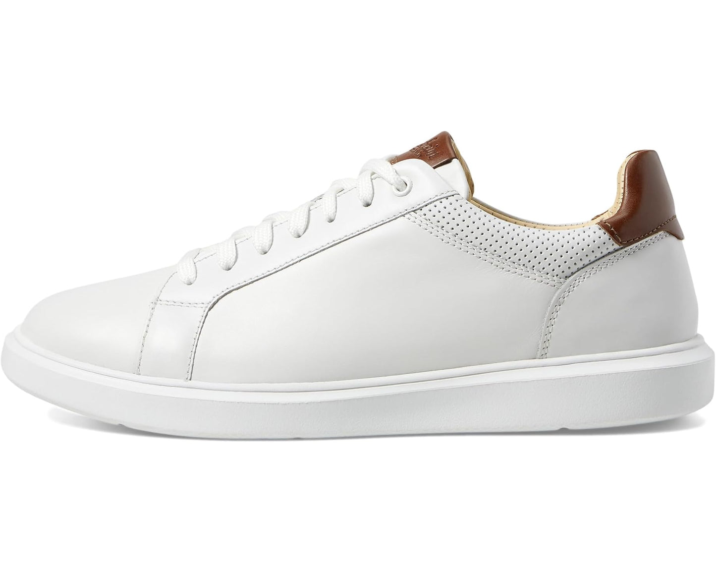 Men's Florsheim Social Lace To Toe Sneakers White