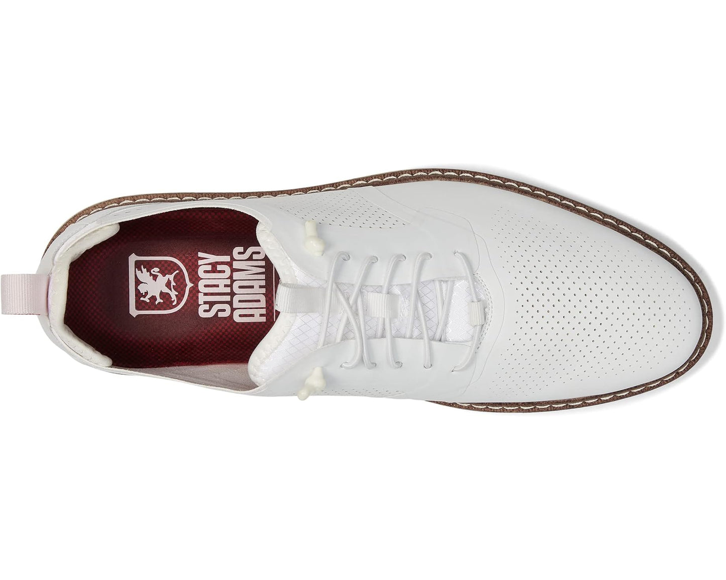 Men's Stacy Adams Synchro Elastic Lace Oxford White