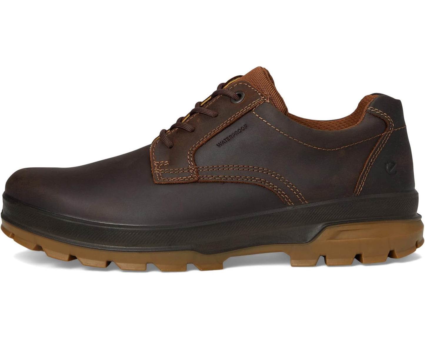 Men's ECCO Sport Rugged Track Plain Toe Low Waterproof Hiking Shoe Camel