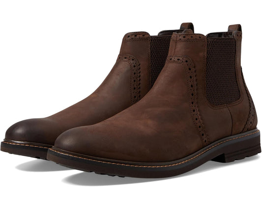 Men's Nunn Bush Otis 2.0 Chelsea Fashion Leather Boots Brown