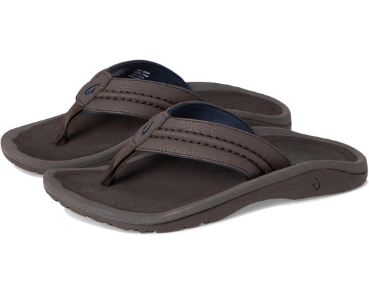 Men's OluKai Hokua Dark Wood/Dark Wood