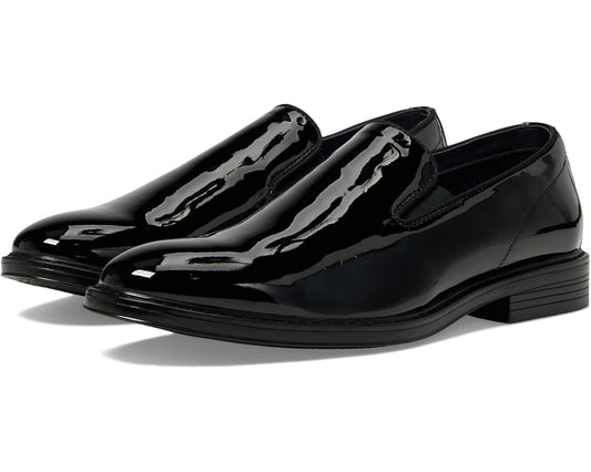 Men's Nunn Bush Centro Flex Formal Plain Toe Slip-On Black Patent