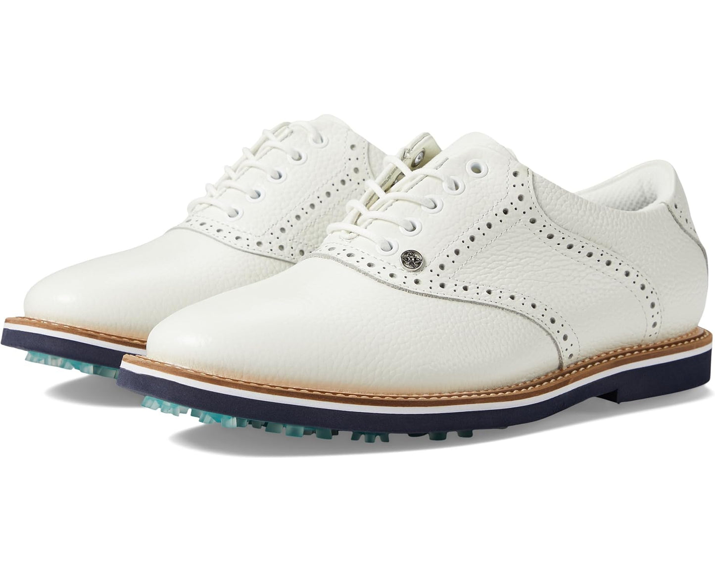 Men's GFORE Tonal Saddle Gallivanter Golf Shoes Snow/Twilight