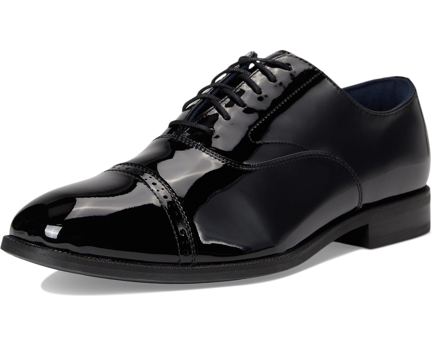 Men's Stacy Adams Concorde II Cap Toe Lace-Up Black Patent