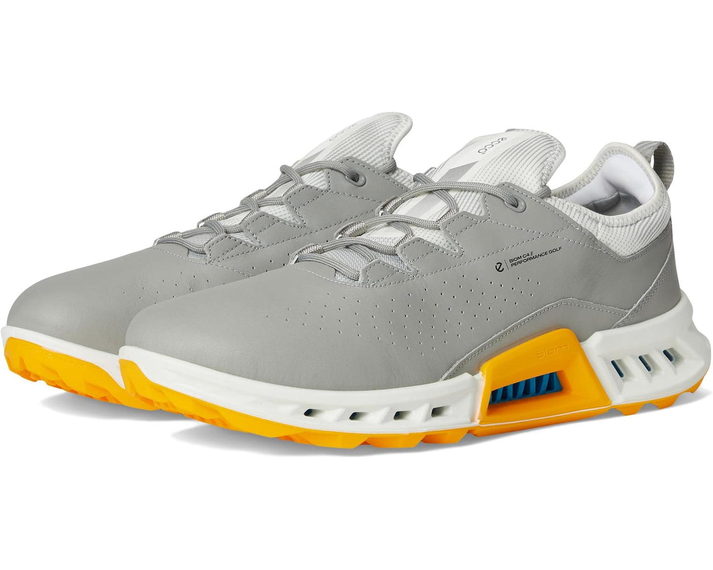 Men's ECCO Golf Biom C4 Vented GORE-TEX® Waterproof Golf Shoe Wild Dove/Sunrise