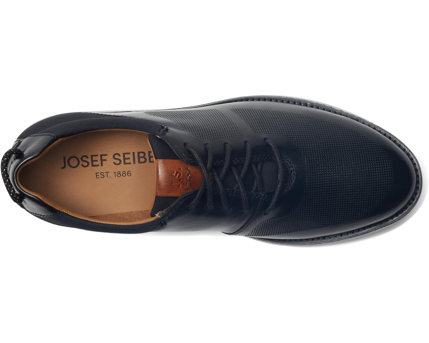 Men's Josef Seibel Finley 01 Black/Kombi Oiled Full Grain/Kombi