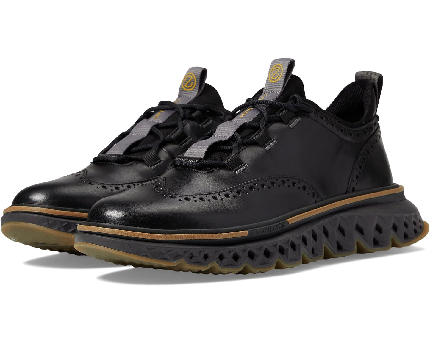 Men's Cole Haan 5.Zerogrand Wingtip Oxford Black/Pavement