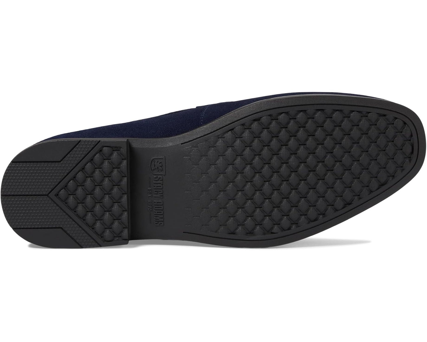 Men's Stacy Adams Ravelle Moc Toe Bit Slip-On Navy Suede