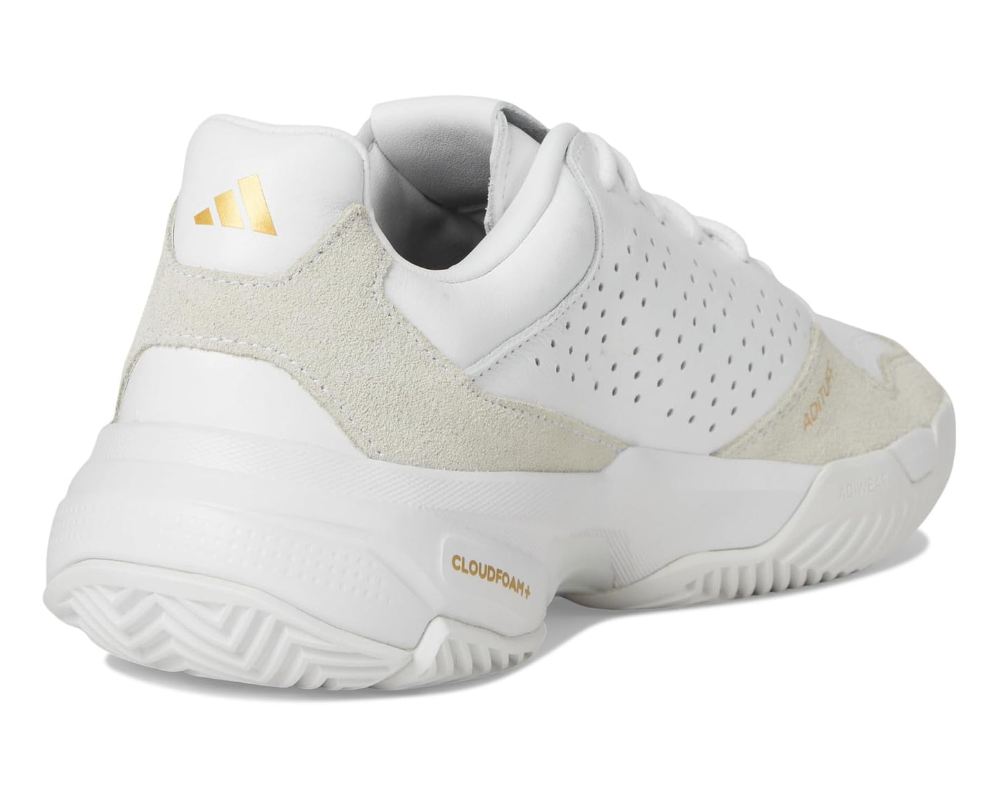 Unisex adidas Courtjam Control 3 Tennis Shoe White/White/White