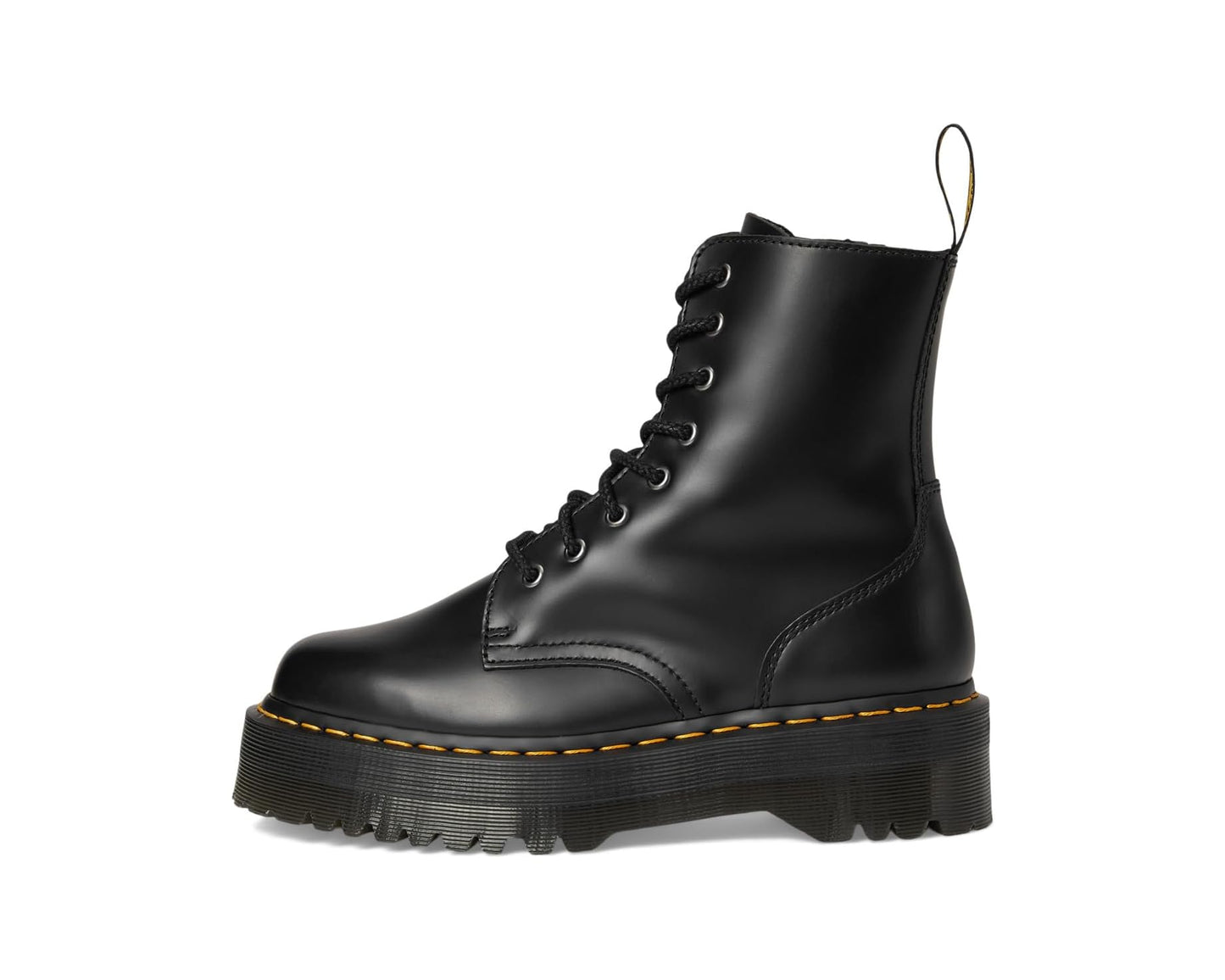 Men's Dr. Martens Jadon Smooth Leather Platform Boots Black Polished Smooth