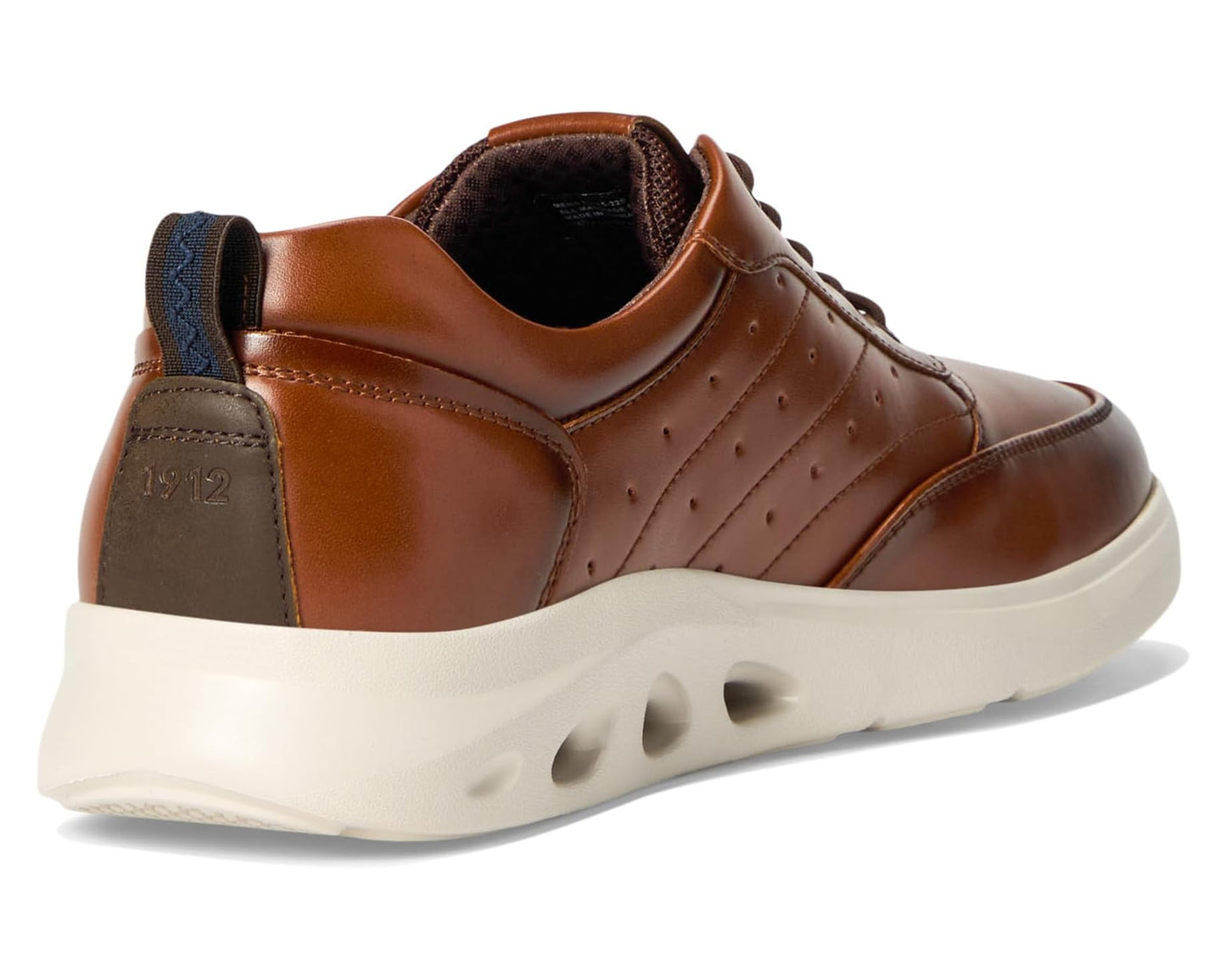 Men's Nunn Bush Ponte Moc Toe Sneakers Hybrid Oxford Dress Casual Lightweight Athletic Style Lace Up Cognac