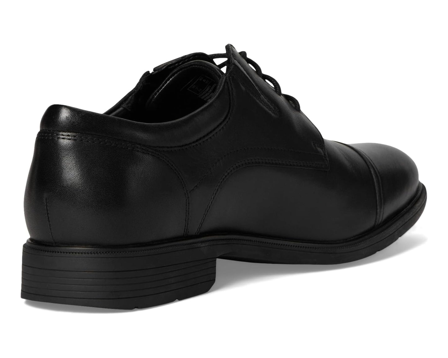 Men's Clarks Steadwell Cap Black Leather