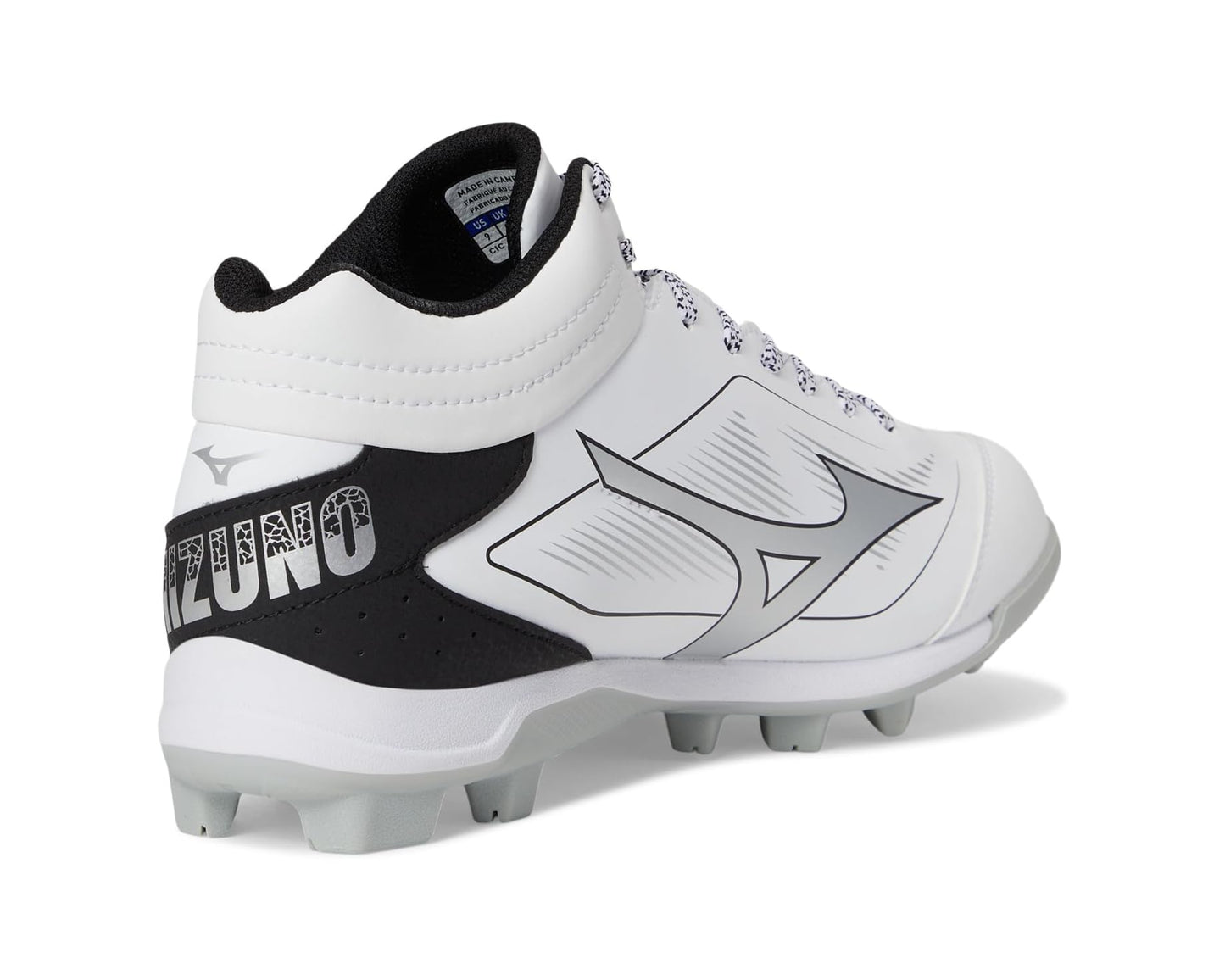 Men's Mizuno Cushionrevo Diamond Mid Tpu White/Black