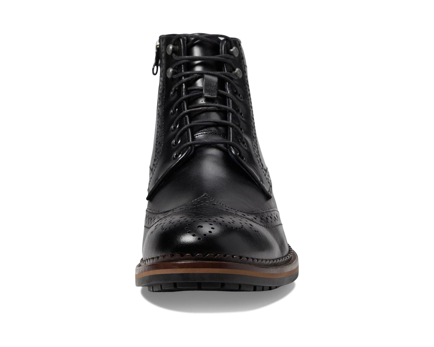 Men's Johnston & Murphy Connelly Wing Tip Boot Black Full Grain