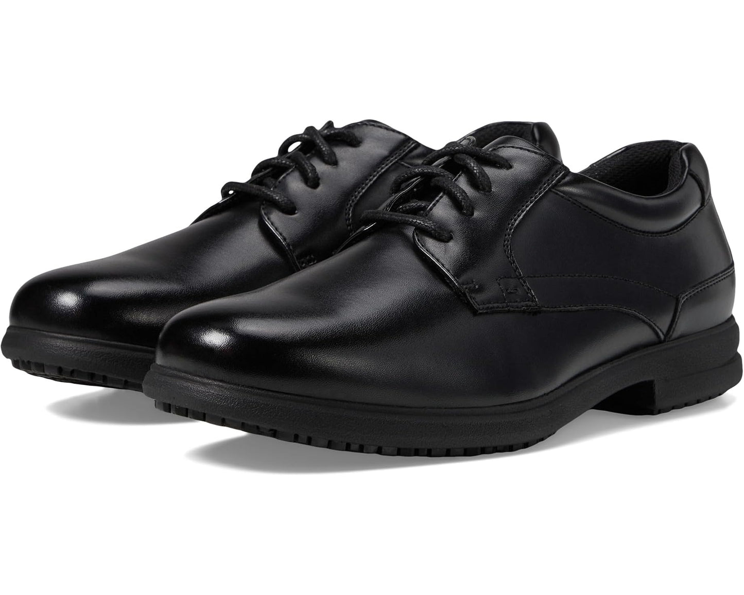 Men's Nunn Bush Sherman Slip Resistant Plain Toe Oxford Black