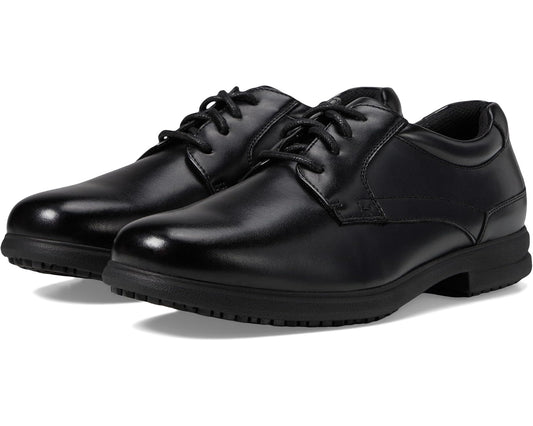 Men's Nunn Bush Sherman Slip Resistant Plain Toe Oxford Black