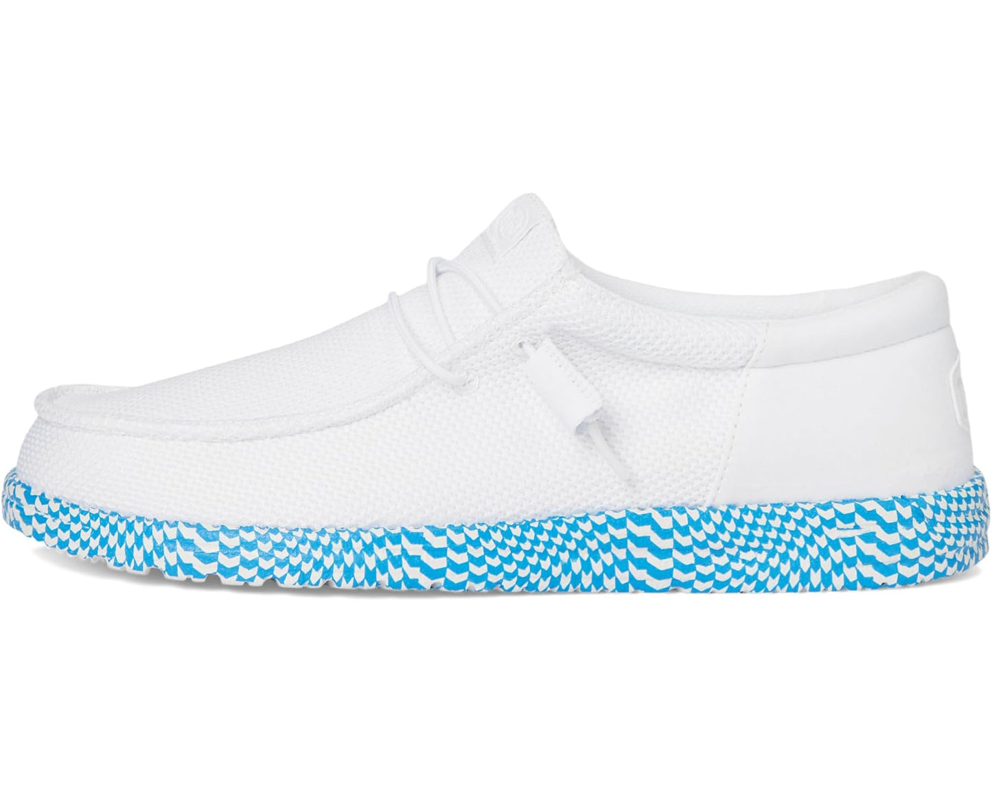 Men's Hey Dude Wally Funk Warped Geo White/Brilliant Blue