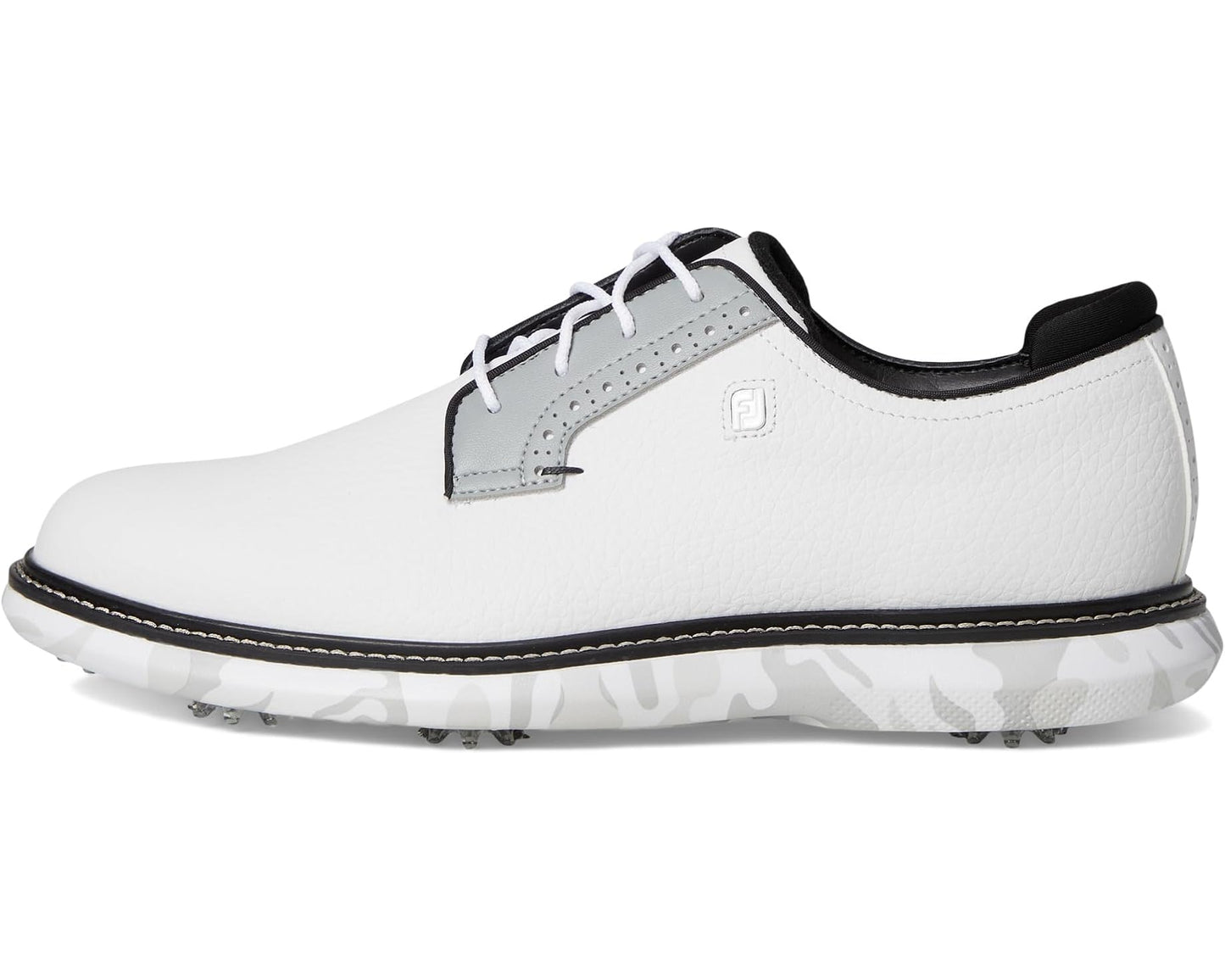 Men's FootJoy Traditions Blucher Golf Shoes White/Grey Camo