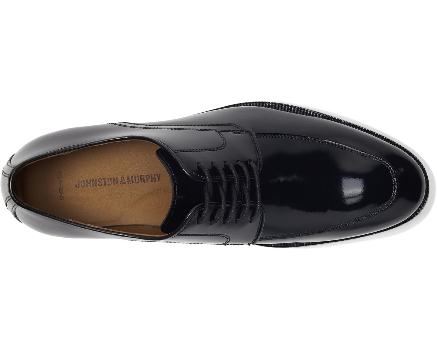 Men's Johnston & Murphy Bradford Dress Moc Oxford Black Brush-Off