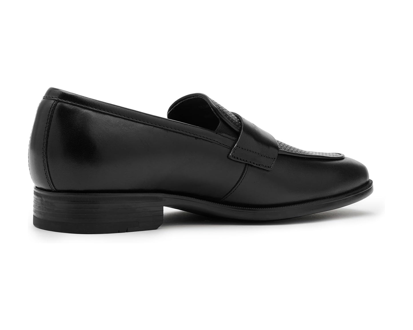 Men's Johnston & Murphy Gibbons Embossed Penny Loafers Black Full Grain