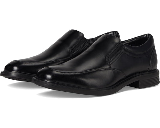 Men's Nunn Bush Stark Moccasin Toe Slip-On Leather Dress Casual Business Formal Loafers Black