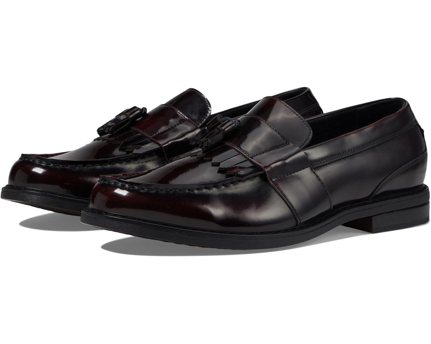 Men's Nunn Bush Keaton Moc Toe Kiltie Tassel Loafers Burgundy Multi