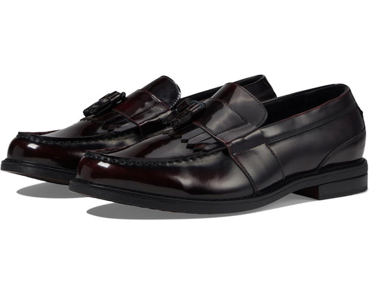 Men's Nunn Bush Keaton Moc Toe Kiltie Tassel Loafers Burgundy Multi