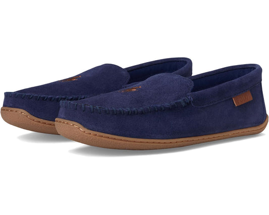 Men's Polo Ralph Lauren Brenan Moc Slippers Navy/Red