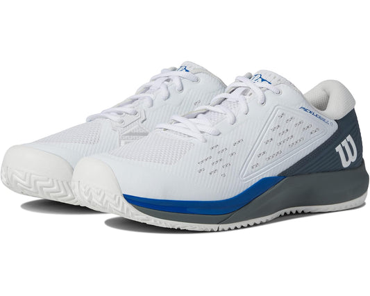 Men's Wilson Rush Pro Ace Pickleball Shoes White/Stormy Weather/Classic Blue