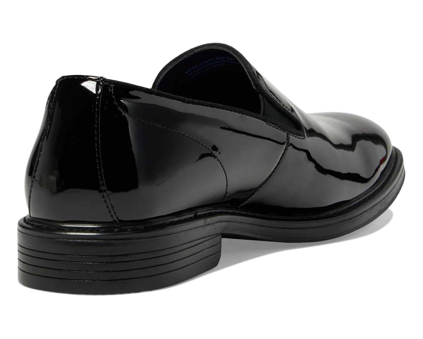 Men's Nunn Bush Centro Flex Formal Plain Toe Slip-On Black Patent