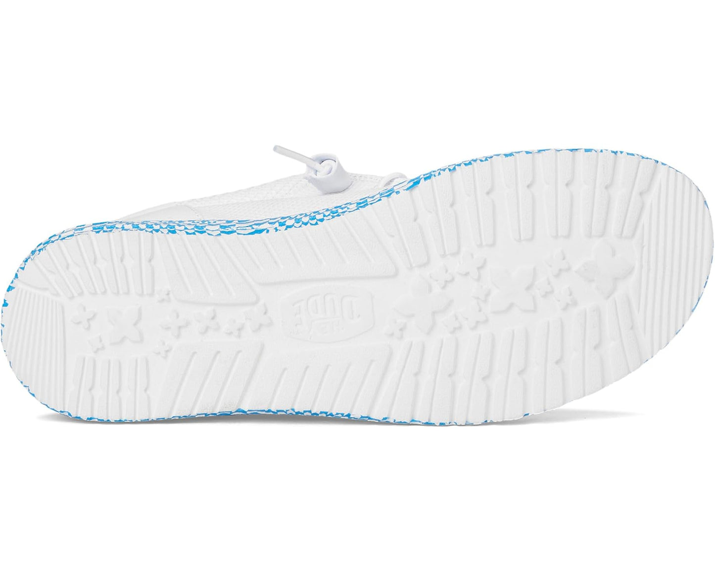 Men's Hey Dude Wally Funk Warped Geo White/Brilliant Blue