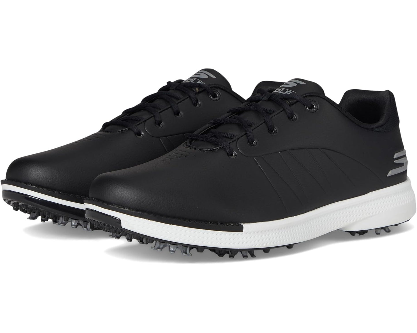 Men's Skechers GO GOLF Tempo Spiked Golf Shoe Black/White