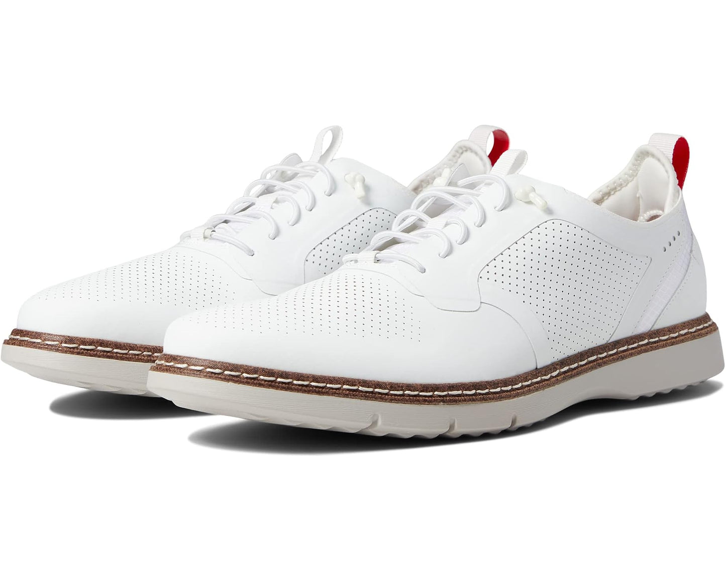 Men's Stacy Adams Synchro Elastic Lace Oxford White