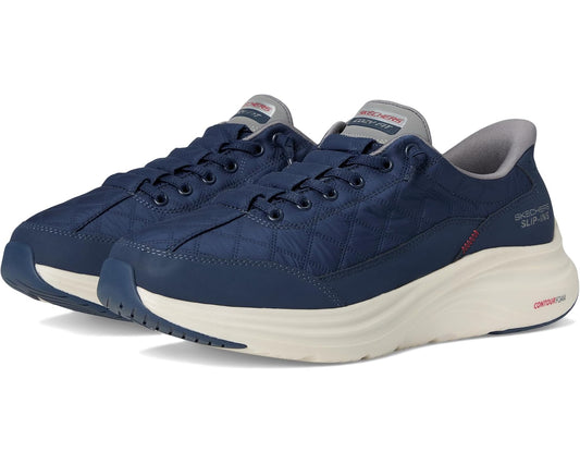 Men's SKECHERS Contour Foam Cozy Fit Hands Free Slip-In Navy/Grey