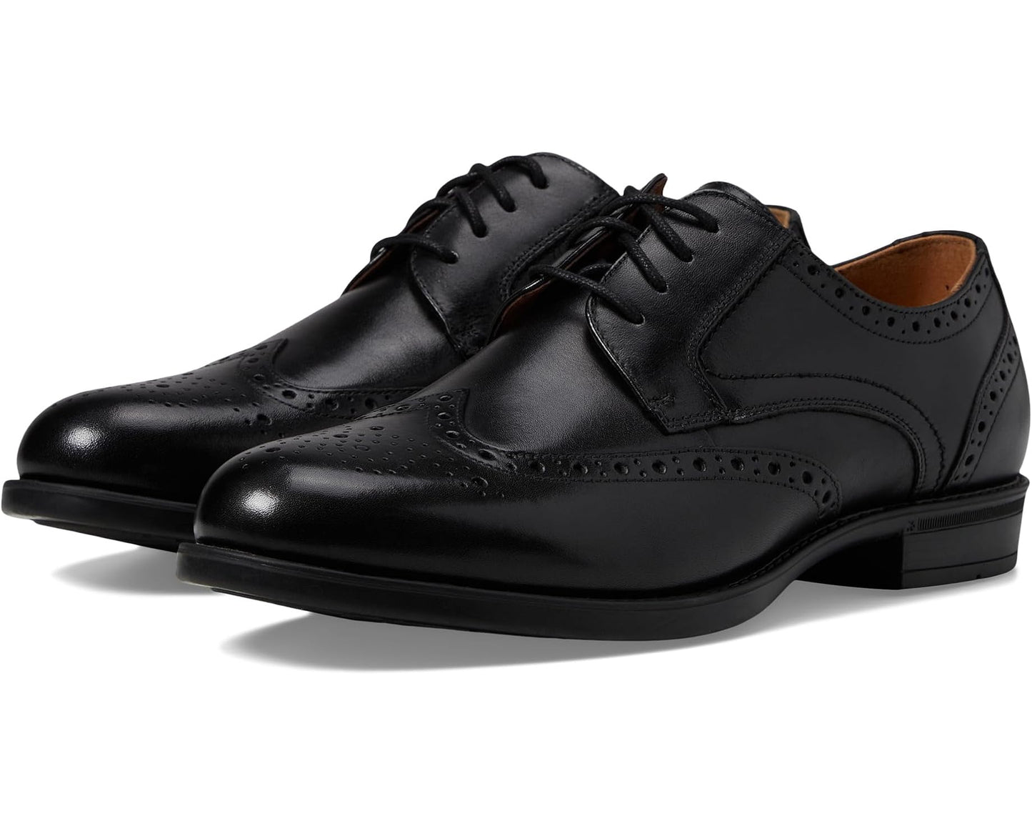 Men's Florsheim Midtown Wingtip Oxford Black Smooth