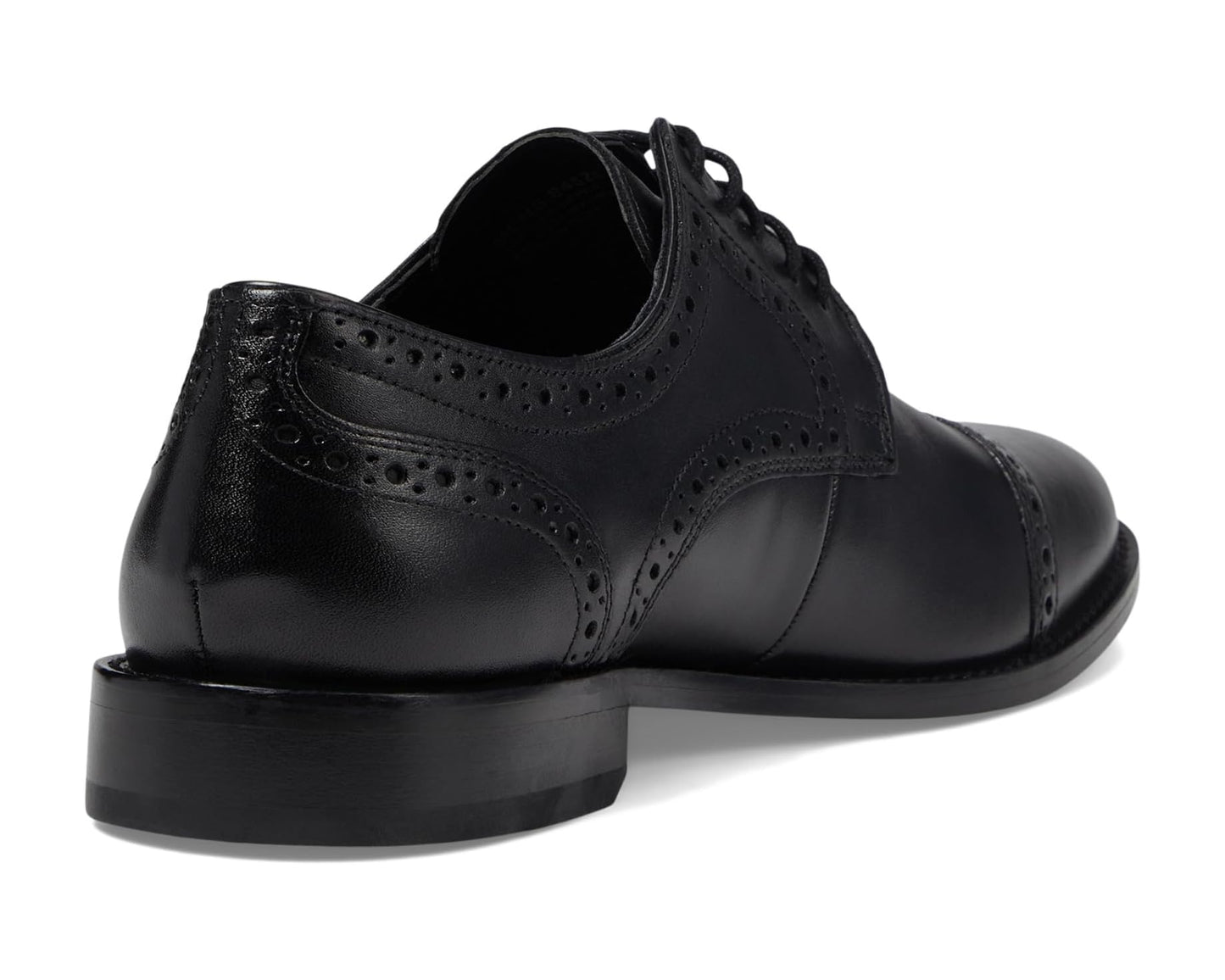 Men's Nunn Bush Norcross Cap Toe Dress Casual Oxford Black