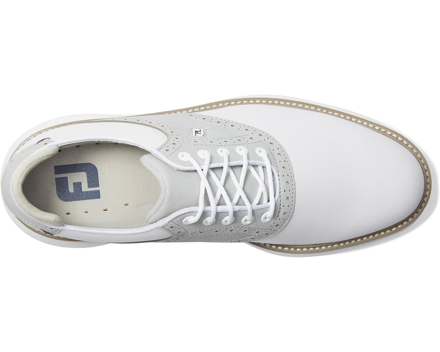 Men's FootJoy Traditions Golf Shoes- Previous Season White/Grey/White